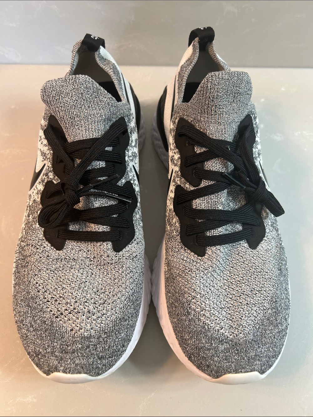 Nike Gray and Black Knit Running Shoes